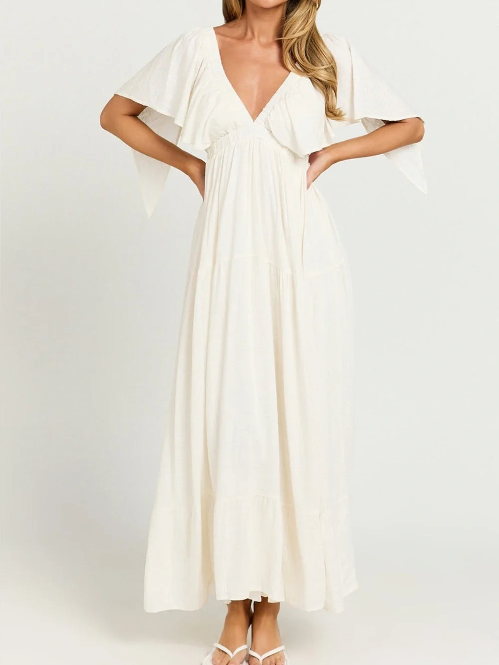 NWT REVOLVE Australia SHOWPO Lyrad empire waist textured maxi dress US 2 - Picture 3 of 12
